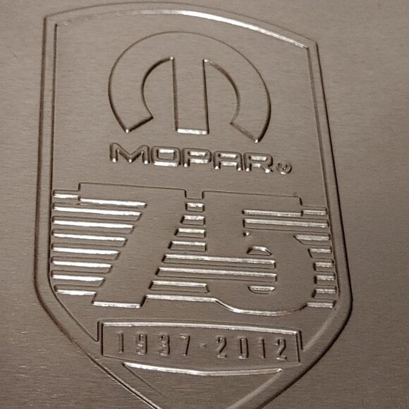 Set of 4 Assorted 75th Mopar Logo Metal Piston 1997-2012 - Picture 8 of 8